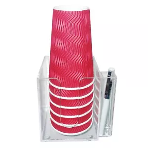 Cup Holder With Marker Slot Acrylic Party Cup Organizer Storage Party Cup Dispen - Picture 1 of 7