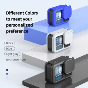 Coque de protection en silicone noir pour GoPro Hero13 avec accessoire lani��re - Photo 1 sur 32