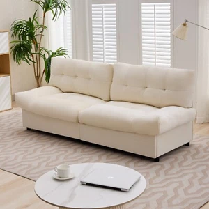 80" Chenille Sectional Sofa, Deep Seat Sofa, Comfy Cloud Couch for Living Room - Picture 1 of 14