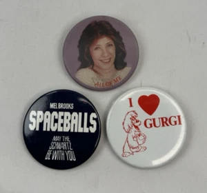 1980er Promo Film Lot 3 Spaceballs I Love Gurgi All of Me Pinback Buttons Vintage - Bild 1 von 7