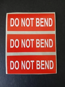 DO NOT BEND, Printed Self-adhesive Postage Label/Sticker 96mm x 36mm - Picture 1 of 1