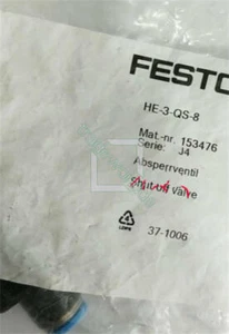 1PC FESTO HE-3-QS-8 153476 globe valve New - Bild 1 von 1