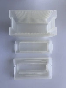 3” 75mm ePAK Silicon Wafer Carrier 3 piece 25 slots Cleanroom Sealed Pack Of 4 - Picture 1 of 9
