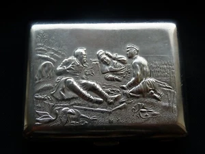 Estuche de cigarrillos vintage - descanso después de la caza, ¡muy raro!!!  - Imagen 1 de 5