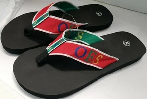 OES Flip Flops In Draw String Shoe Bag Eastern Star Thong Shoe Size 8 RUNS SMALL - Picture 1 of 7