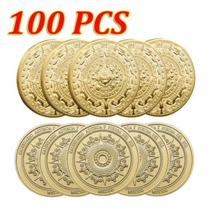 Moneda Conmemorativa Medalla de Oro Coleccionable 100 PIEZAS Calendario Profecía Maya de México - Imagen 1 de 12