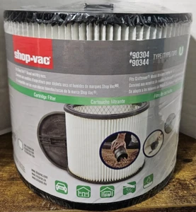 Shop-Vac 90304 90344 OEM Cartucho de Filtración Medio Filtro Tipo U Talla L *NUEVO* - Imagen 1 de 7