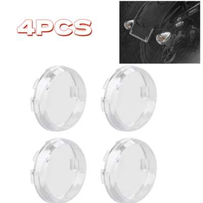 Cubierta de lente transparente de 4 piezas con señales de giro de bala para Harley Sportster Dyna Softail Fatboy Foto 1 de 4