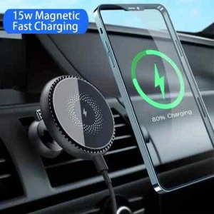 Wireless Fast Charge 15W Magnetic Phone Holder For Iphone Magsafe Vent Clip - Afbeelding 1 van 5