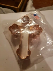 BRAMAN Heavy Copper Religious Cross Cookie Cutter - Picture 1 of 6