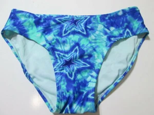 More Than Magic Youth Girl Size L Bikini Bottom Blue Star Print Hipster Swimwear - Picture 1 of 5