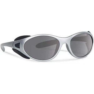 PRONÓSTICO NIÑOS NIÑOS JÓVENES GAFAS DE SOL SALTO MARCO PLATEADO LENTE GRIS PROTECCIÓN UV - Imagen 1 de 1