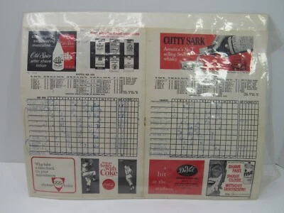 Vtg 1966 New York Yankees MLB Scorecard Scoring Pages Whitey Ford Record GUC - Image 1 of 4