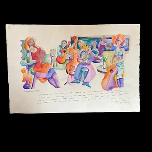 RARE C. Warren Cullar ORIGINAL WATERCOLOR Instructor Professor Poster SIGNED '03 - Picture 1 of 13