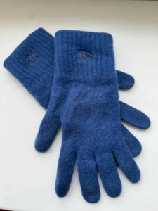 Burberry Cashmere Gloves Blue One Size Woman - Picture 1 of 9