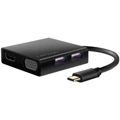 Genuine Lenovo C120 USB C to USB3.0 HDMI 4K VGA Adapter For Apple MacBook Lenovo - Image 1 of 4