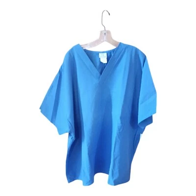Medical Scrubs Top White Swan Fundamentals Women's 3 XL Dazzling Blue 1 Top  - Image 1 of 2