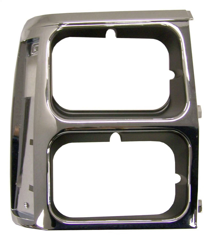 ADEQUADO PARA 1984-1990 JEEP WAGONEER FAROL DIANTEIRO DE PASSAGEIRO MOLDURA PRETA CROMADA - Imagem 1 de 1