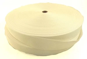 1.5" OFF-WHITE NATURAL polypropylene PP webbing 100 yards strapping - Picture 1 of 1