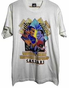 Camiseta Holyfield Vintage Grande Blanca Boxeo Lucha Promo Caesars Palace Años 90 - Imagen 1 de 6