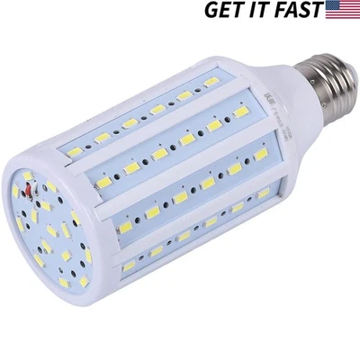 12-Pack 100W Eq. LED Bulb 75-Chip Corn Light E26 1850lm 17W Cool Daylight 6000K - Image 1 of 4