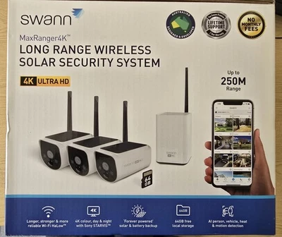 Swann MAXRANGER4K Solar Security System Kit Brand New Sealed - Image 1 of 4