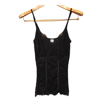 Camiseta sin mangas vintage de encaje Aqua para mujer talla grande forrada negra gótica grunge Foto 1 de 4