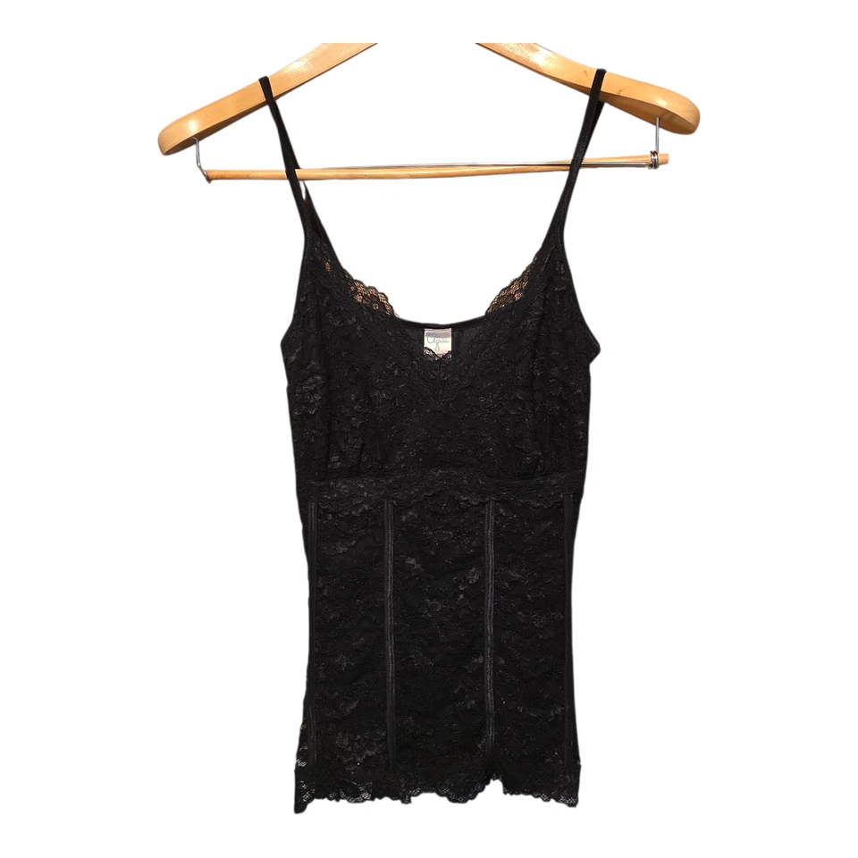 Camiseta sin mangas vintage de encaje Aqua para mujer talla grande forrada negra gótica grunge Foto 1 de 4