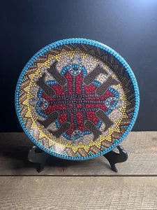 Piatto tema western originale dipinto a mano Jo McAllister 2012 spedizione gratuita - Foto 1 di 12