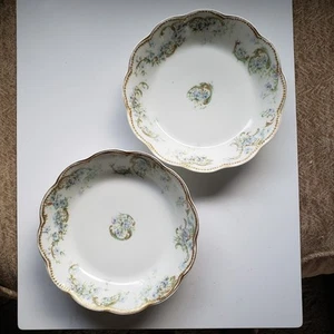 Zwei Vintage Haviland & Co Frankreich Limoges Schleiger blau Suppenschüssel 7 1/2" - Bild 1 von 12