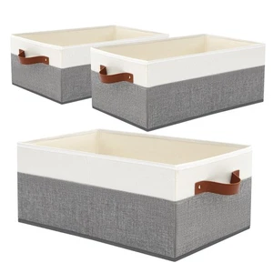 3 Pack Large Capacity Storage Bins Closet Organizer for Shelves, Fabric Close... - Bild 1 von 7
