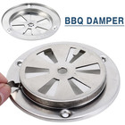 1pc Stainless Steel BBQ Air Vent Damper Adjustable Smoker Exhaust Vent - NEW