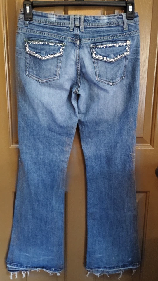 Fried Denim Jeans Women's 10 Bling Pockets Boot Cut Bling - Image 1 of 4