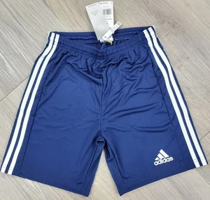 Adidas Boys Shorts Large Blue Soccer New - Picture 1 of 5