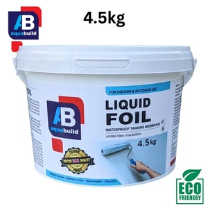 Waterproof Tanking Under-tiles Slurry Liquid Foil Membrane - AQUA BUILD 4.5kg - Picture 1 of 13
