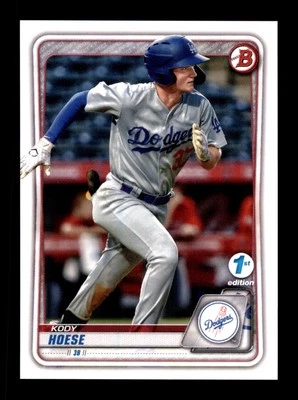 2020 Bowman Draft 1st Edition #BD-142 Kody Hoese Los Angeles Dodgers - Image 1 of 2