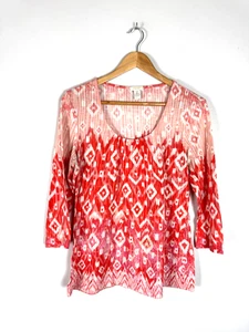 Vintage Chico's orange weiß Strick Top, Größe 2 oder 12 - Bild 1 von 3