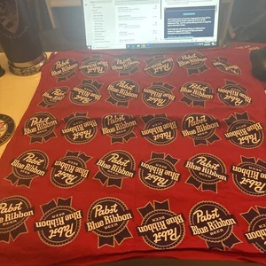 Vintage Pabst Blue Ribbon Beer PBR Bandana Handkerchief 100% Cotton EUC 21” X 21 - Picture 1 of 11