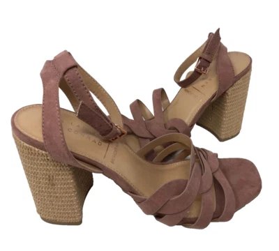 Sandálias sociais femininas LC Lauren Conrad bluegum salto alto blush Pnk tamanho: 7 86O - Imagem 1 de 4
