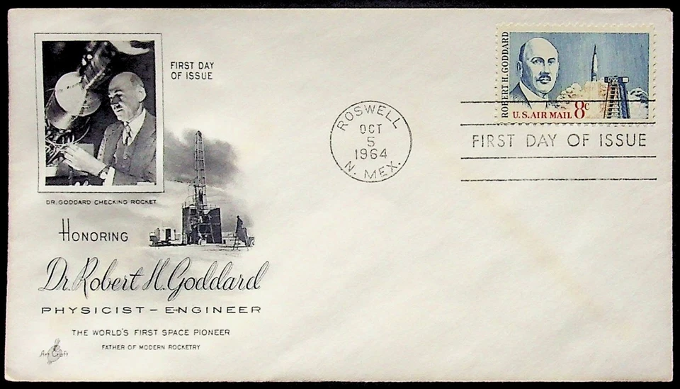 1965 First Day of Issue 5¢ THE WORLD'S FIRST SPACE PIONEER Postmark - Image 1 of 2