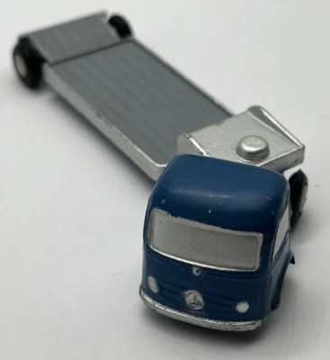 Vintage Schuco Modellauto - Piccolo Mercedes Tieflader 742 - Blau - 60er - H0 - Bild 1 von 4