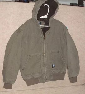 Youth brown POLAR KING by KEY insulated hooded duck coat , size medium - Picture 1 of 3