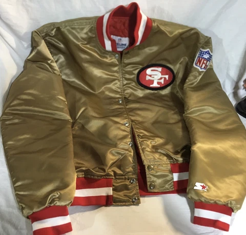 Vtg San Francisco 49ers NFL Football Authentic Pro Line Starter Jacket Coat XL Cover
