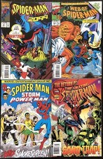 Lot Of 4 Spider-Man Comic Books Amazing, Web, 2099, Storm