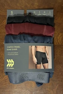 All in Motion Men's Jersey Mesh Performance Boxer Briefs 3pk - Size S (30-31") - Picture 1 of 2