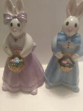 Fitz and Floyd Essentials Be Bop Salt And Pepper Shakers 5 inches tall 