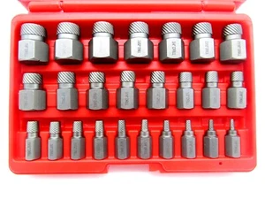 Multi-Spline Screw Extractor | 25pc Set Hex Head Bit Socket Wrench Bolt Remover - Picture 1 of 2