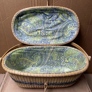 QVC Nantucket Style Picnic Basket Set New In Box / Y65 - Picture 1 of 6