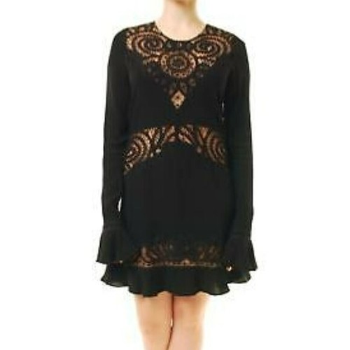 VALENTINO For Love & Lemons Abito Valentina Nero Nuovo Con Etichetta Taglia S