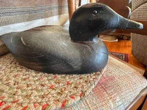 Antigua Madera Primitiva Tallada a Mano y Pintada Madera Pato Señuelo Vidrio Ojos Original - Imagen 1 de 11